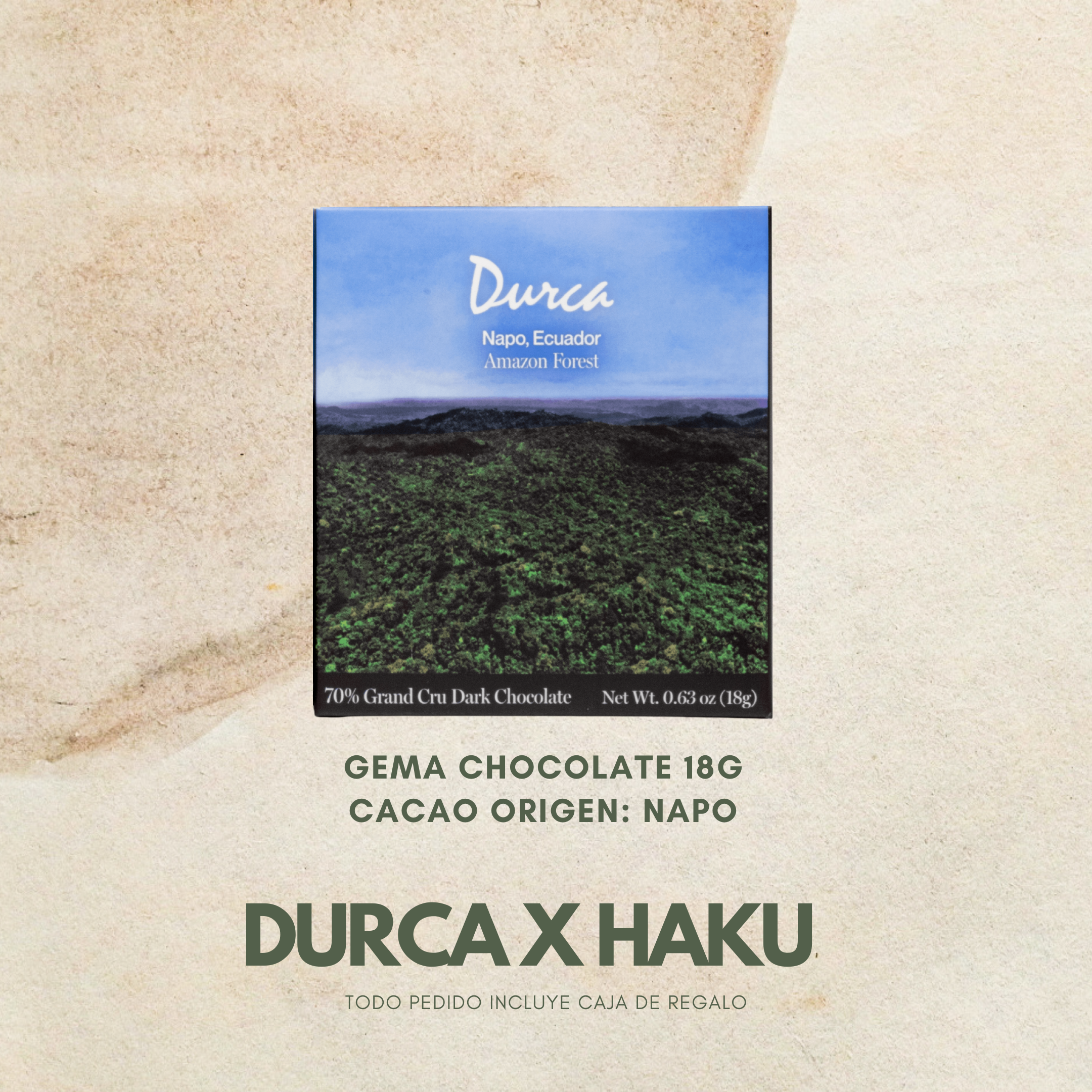 Asesorio Haku + Gema de Chocolate Durca
