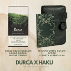 Libreta Herencia + Funda Libreta Haku Cuero + Grand Cru Chocolate Durca 72g