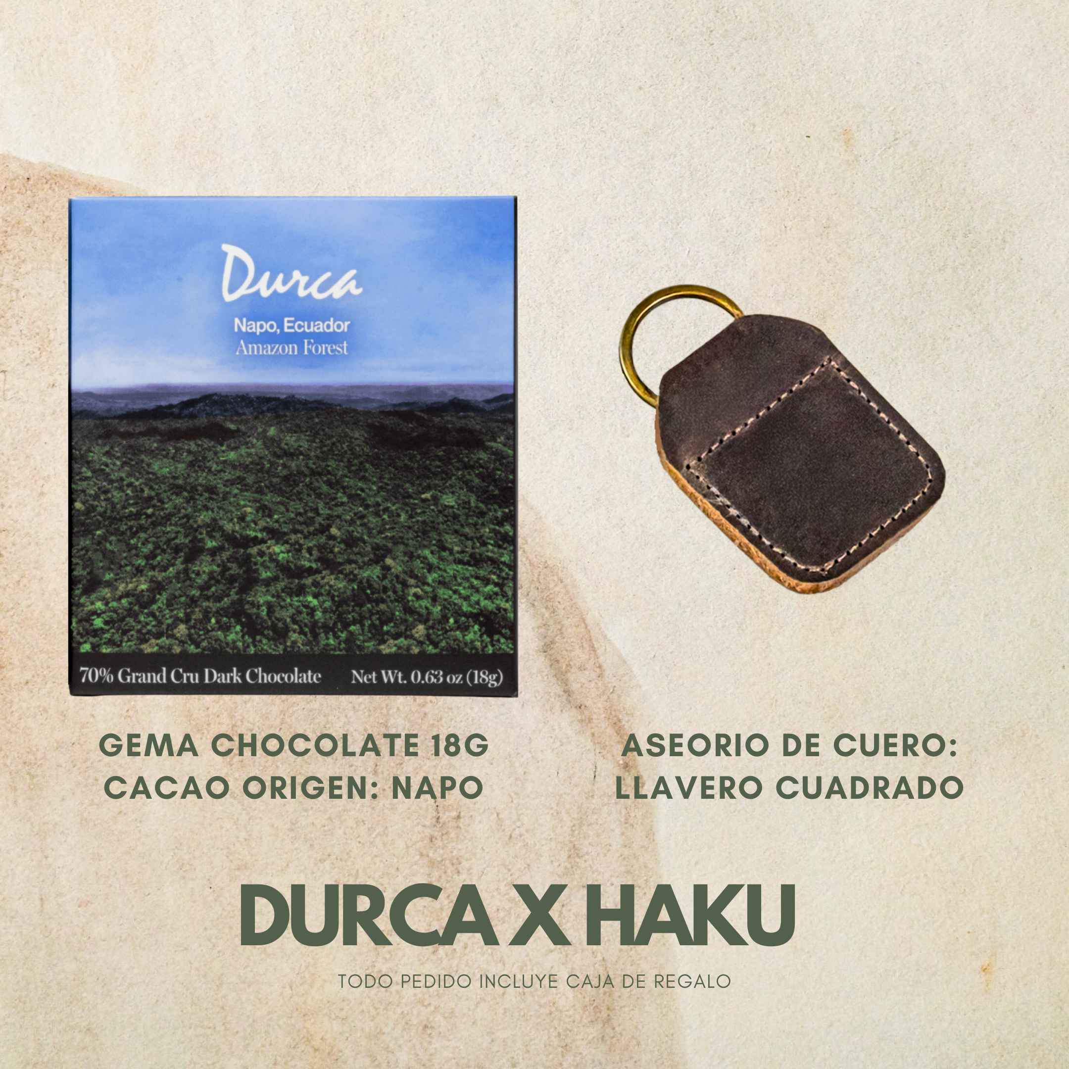 Asesorio Haku + Gema de Chocolate Durca
