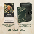 Libreta Herencia + Funda Libreta Haku Cuero + Grand Cru Chocolate Durca 72g