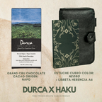 Libreta Herencia + Funda Libreta Haku Cuero + Grand Cru Chocolate Durca 72g
