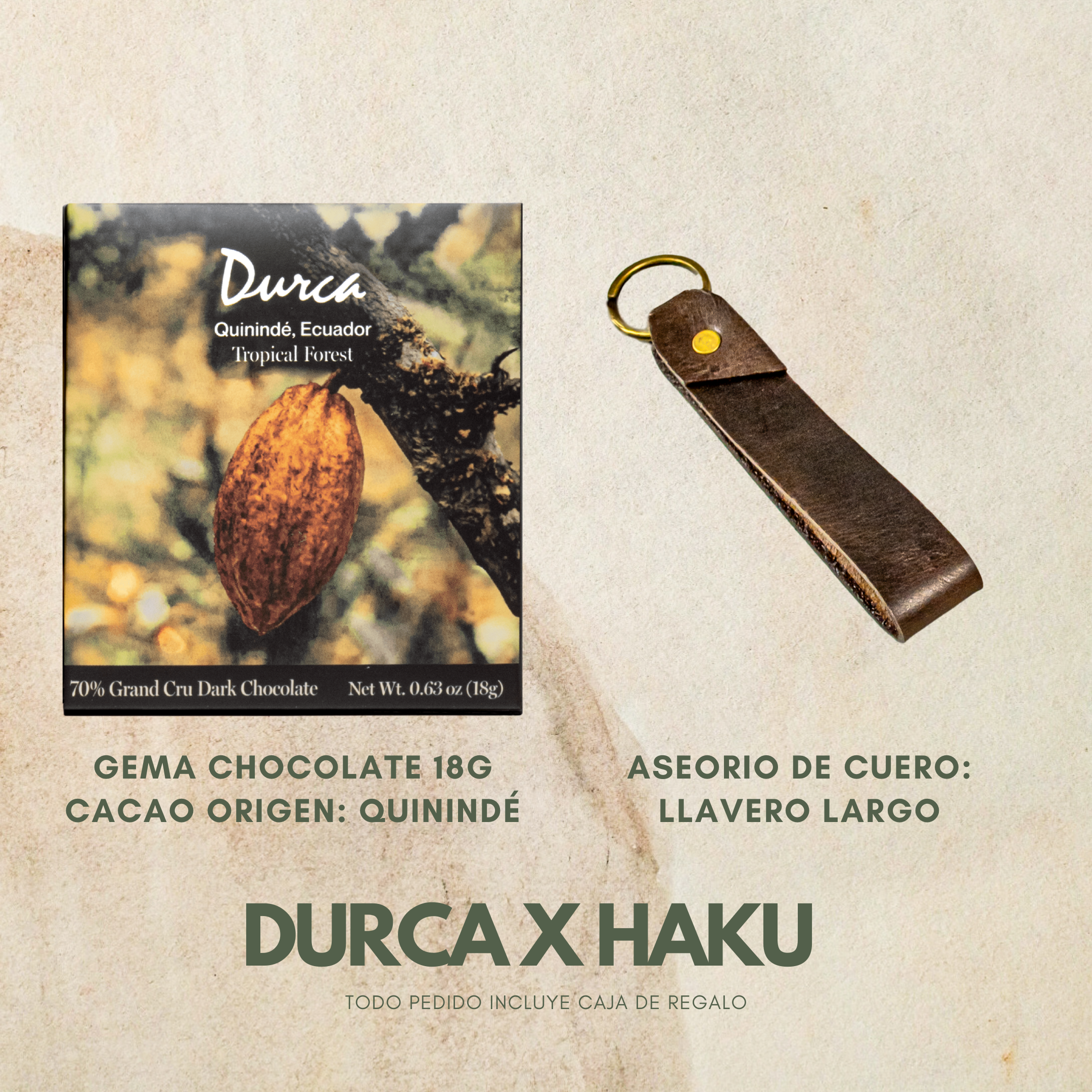 Asesorio Haku + Gema de Chocolate Durca