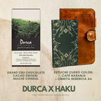 Libreta Herencia + Funda Libreta Haku Cuero + Grand Cru Chocolate Durca 72g