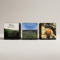 Three Durca chocolate packaging boxes on a light gray background